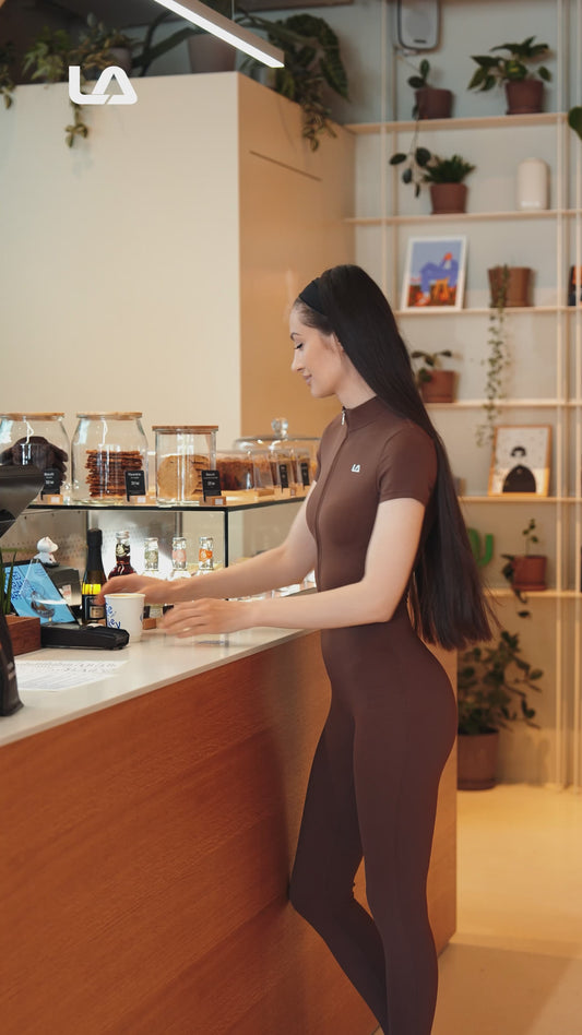 Second Skin Jumpsuit – Espresso Glow