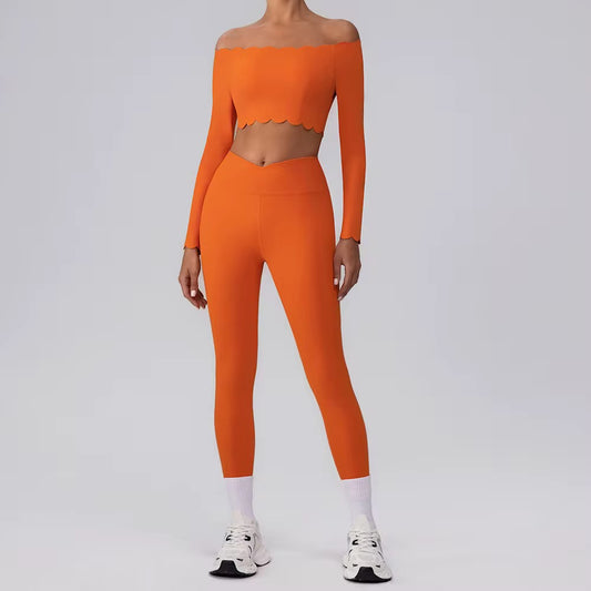 V-Waist Sculpt Luxe Leggings – Orange